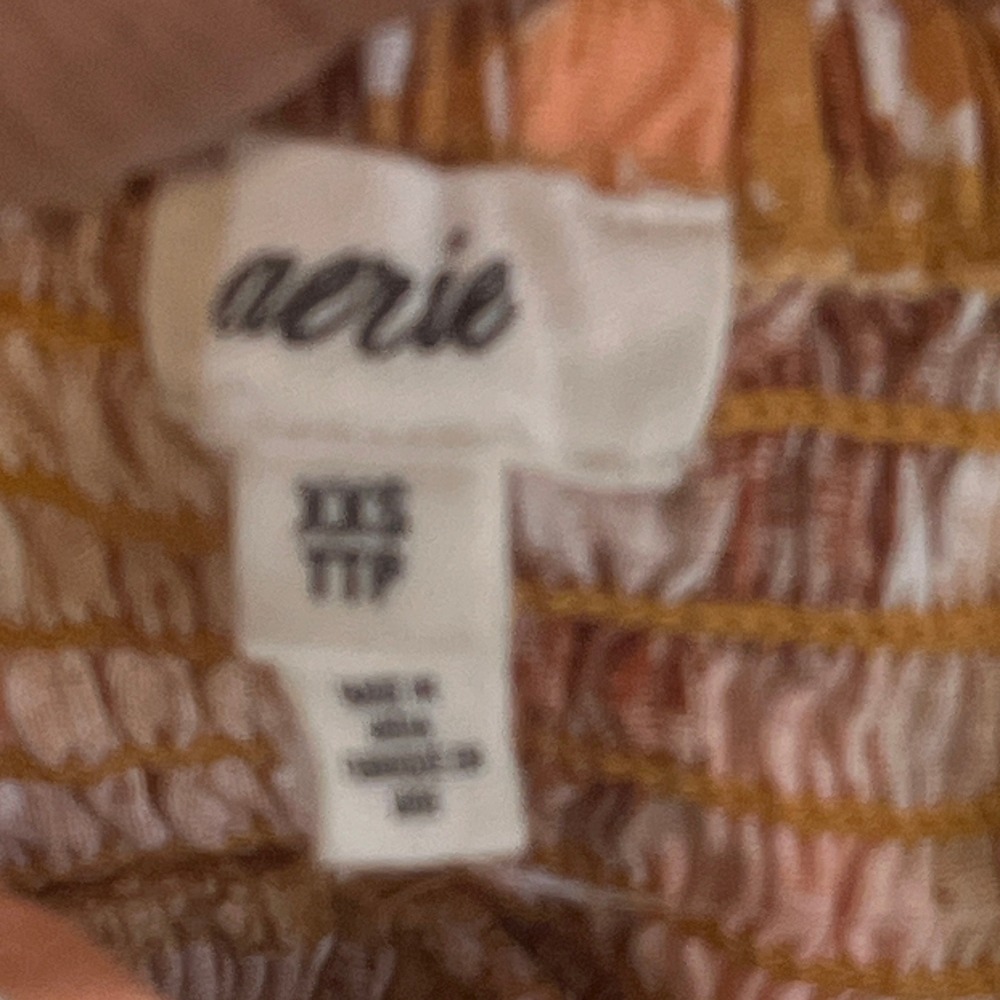 2/$30 New with tags Aerie Mustard Yellow Sleeveless Linen Blend Midi Dress XXS - Picture 8 of 10